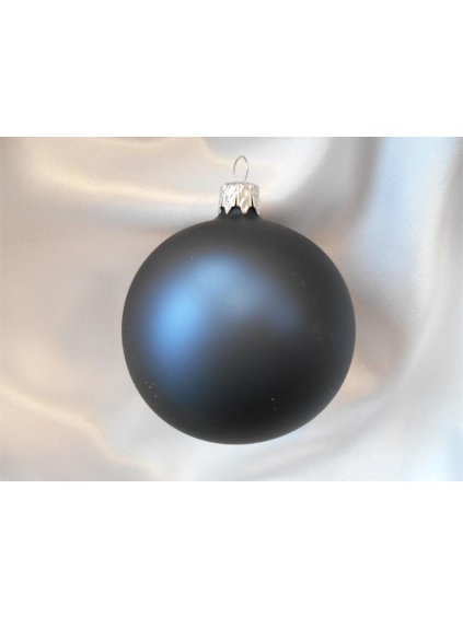 Malá vianočná guľa 6 ks - tmavo modrá matná