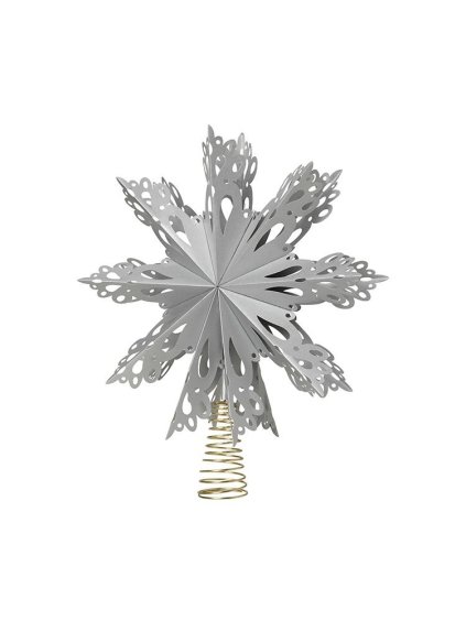 Hviezda na vianočný strom priemer 30 cm Broste CHRISTMAS STAR - strieborná