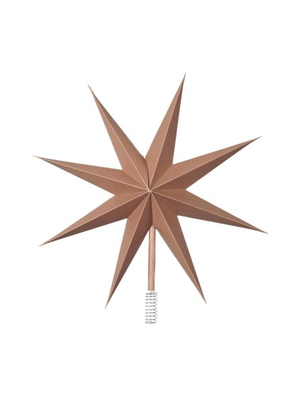 Vianočná špička na stromček priemer 30 cm Broste TOP STAR - hnedá