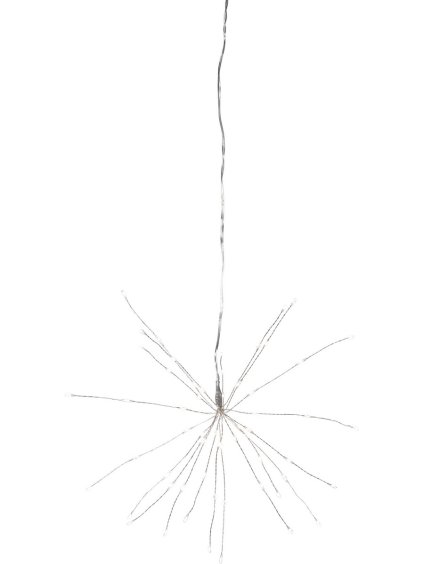 Dekorácia na zavesenie 26 cm STAR TRADING Firework - strieborná
