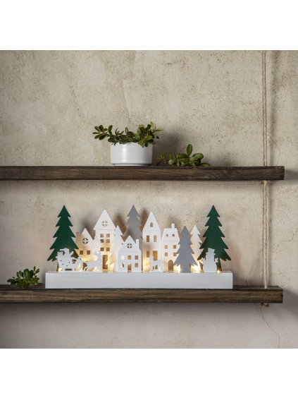 Vianočná LED dekorácia výška 37 cm Star Trading Puzzel - viacfarebná