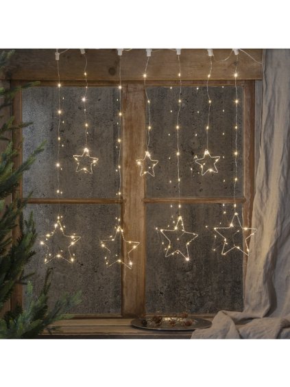 Svetelná LED reťaz s hviezdami dĺžka 1,2 m Star Trading Dew Drop - strieborný