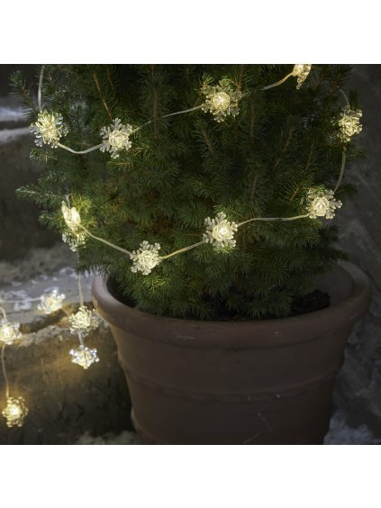 Svetelná LED reťaz dĺžka 2 m Star Trading Snowstar - číry