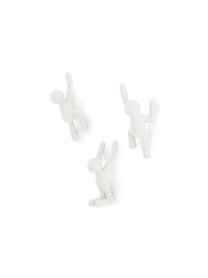 Háčiky na stenu set 3 ks Umbra Buddy - biele