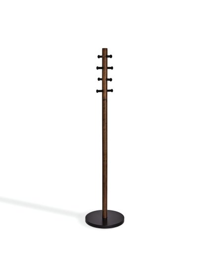 Vešiak na kabáty Umbra PILLAR - čierny/orechový