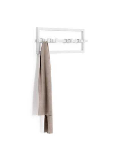 Nástenný vešiak 5 háčikov Umbra CUBIKO - biely