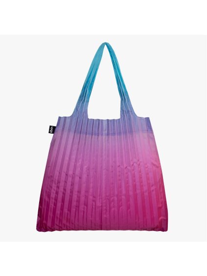 Nákupná taška cez rameno LOQI PLEATED Rainbow Blue