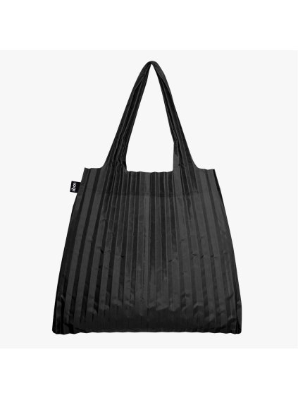 Nákupná taška cez rameno LOQI PLEATED Black