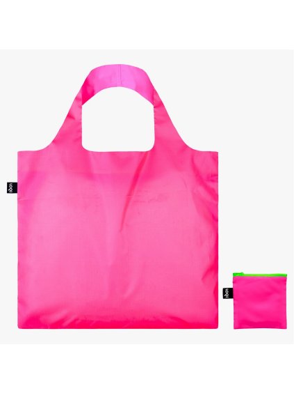 Skladacia nákupná taška LOQI NEON Pink