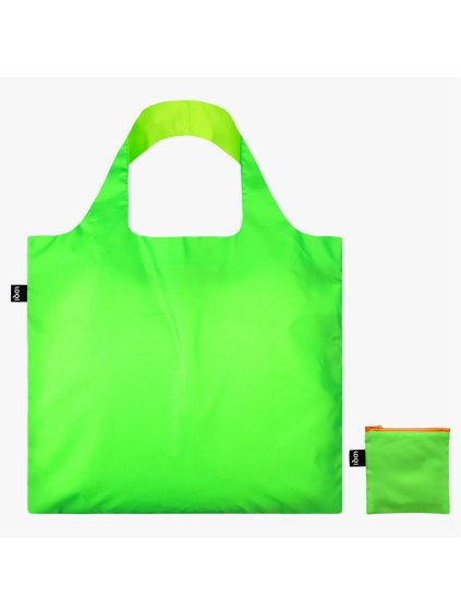 Skladacia nákupná taška LOQI NEON Green