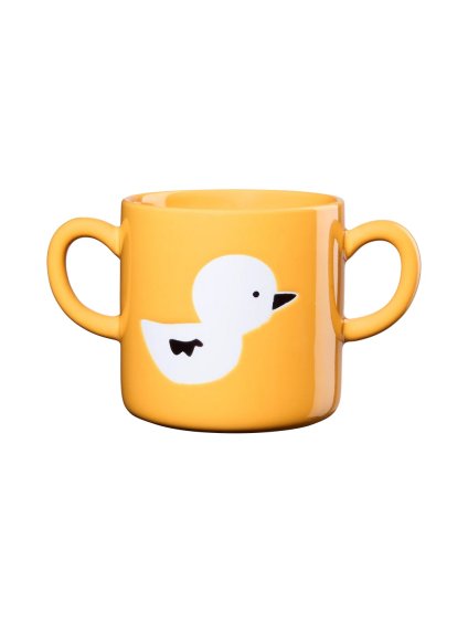 Porcelánový hrnček s uchom 250 ml kačička KIDS ASA Selection - žltý