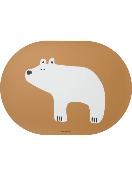 Detské prestieranie s medveďom 46x33 cm KIDS ASA Selection - hnedé