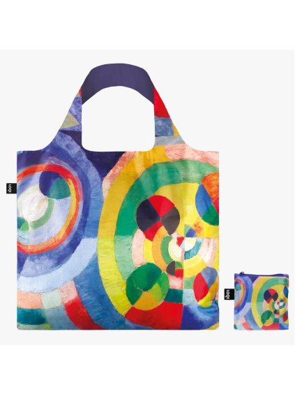 Skladacia nákupná taška LOQI ROBERT DELAUNAY Circular Forms