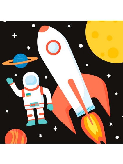 Prianie s obálkou 8x8 cm Artebene Astronaut