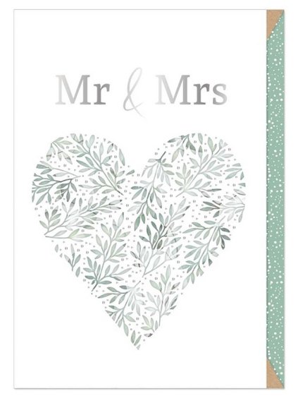 Ražené svadobné prianie s obálkou Artebene Mr & Mrs