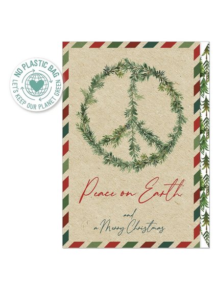Vianočné prianie s obálkou Artebene Peace On Earth and Merry Chritmas