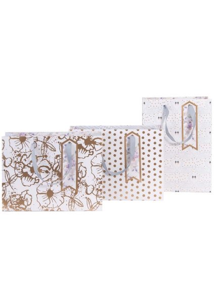 Darčekové tašky set 3 veľ. Artebene Flowers Dots