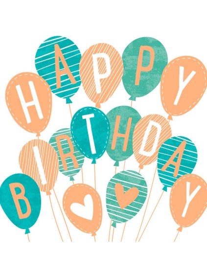Papierové obrúsky 20 ks Artebene Happy Birthday