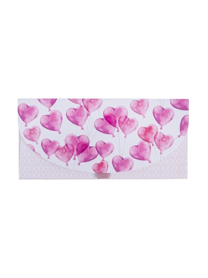 Darčeková obálka 23x11 cm Artebene Balloons Hearts