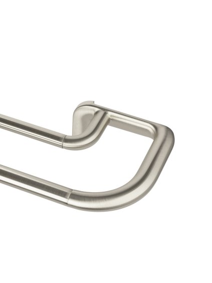 Strieborná roztiahnuteľná dvojitá garniža 76-213 cm Umbra TWILIGHT pre zatemňovacie závesy