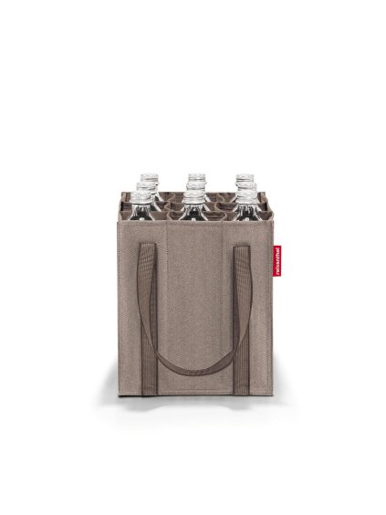Nákupná taška na fľaše Reisenthel Bottlebag Herringbone mokka