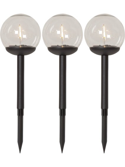 Solárne LED osvetlenie 3 ks Star Trading Globe - čierne