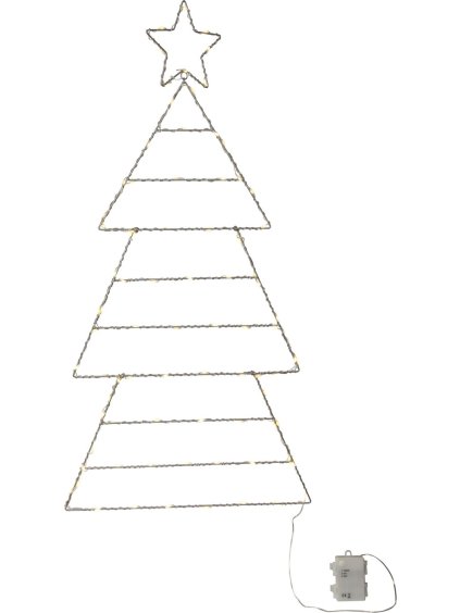 Vonkajšia svetelná dekorácia výška 90 cm Star Trading Folde - strieborná