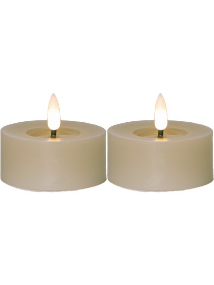 Súprava 2 ks LED čajových sviečok Star Trading Flamme Flow - béžová