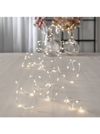 Svetelná LED reťaz dĺžka 5 m Star Trading Dew Drop - strieborný