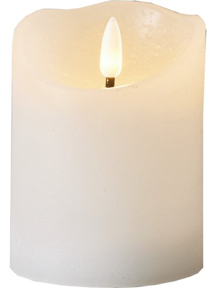 LED sviečka výška 10 cm Star Trading Flamme Rustic - biela