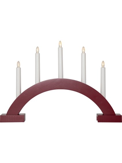 Adventný svietnik výška 32 cm Star Trading Abbe - červený