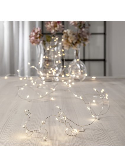 Svetelná LED reťaz dĺžka 6 m Star Trading Dew Drop - strieborný