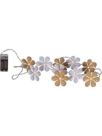 Svetelná LED reťaz dĺžka 180 cm Star Trading Fiore - biely/hnedý