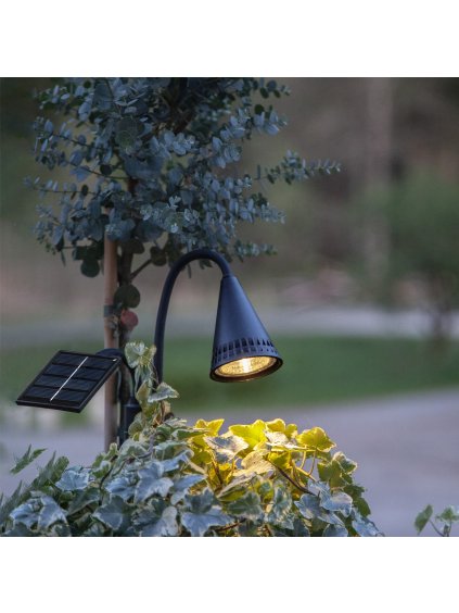 Solárne LED osvetlenie výška 34 cm Star Trading Powerspot - čierne