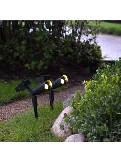 Solárny reflektor 2 ks výška 15 cm Star Trading Powerspot - čierny