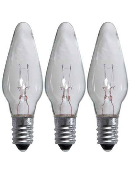 Súprava 3 ks náhradnej žiarovky E10 55V Star Trading Spare Bulb - priehľadná