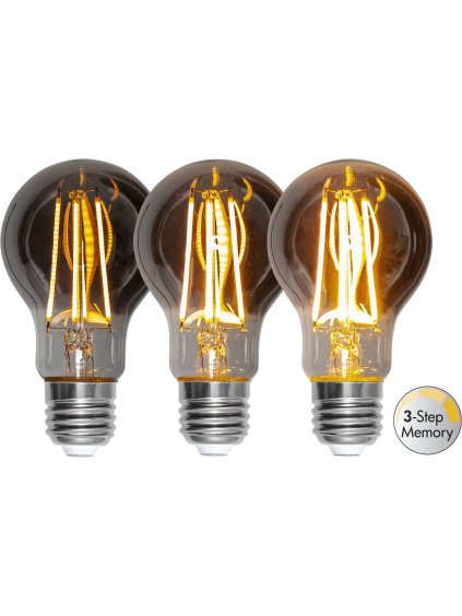 Stmievateľná žiarovka E27 A60 Star Trading 3 Step Memory - čierna