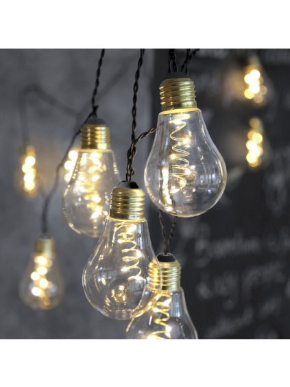 Svetelná LED reťaz 10 svetielok dĺžka 3,6 m Star Trading Glow - čierny