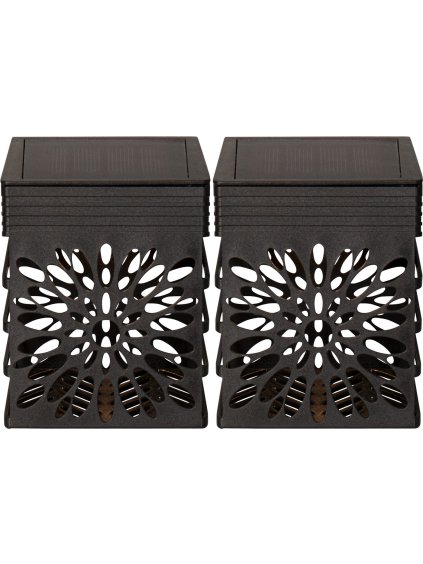 Solárne nástenné LED osvetlenie 2 ks Star Trading Izola - čierne