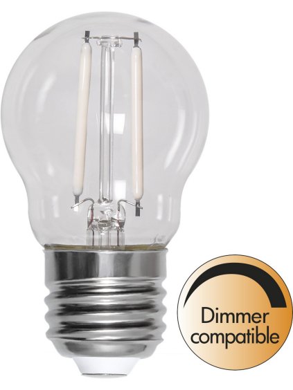 Stmievateľná LED žiarovka E27 G45 2700K Star Trading Clear White Filament - číra
