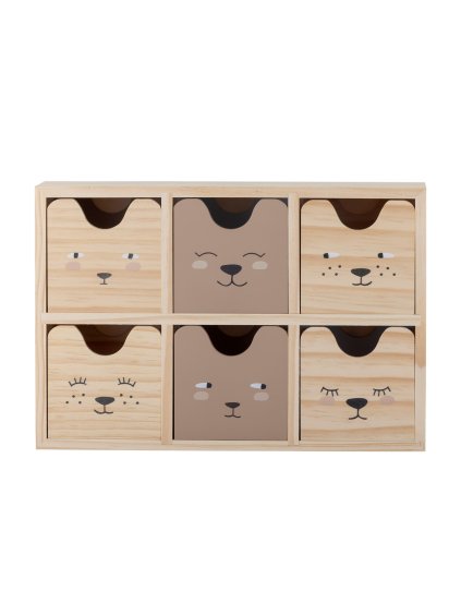 Drevený úložný box so zásuvkami CALLE Bloomingville - prírodný