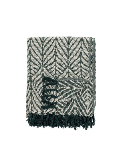 Plied z recyklovanej bavlny 160x130 cm UGENTO Bloomingville - zelený