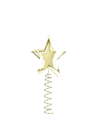 Vianočná hviezda na stromček výška 26 cm Blomus KITAI - zlatá
