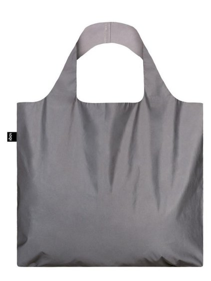 Skladacia nákupná taška LOQI REFLECTIVE Silver
