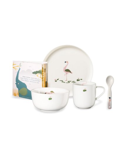 Detská jedálenská súprava 5 ks KIDS ASA Selection - plameniak
