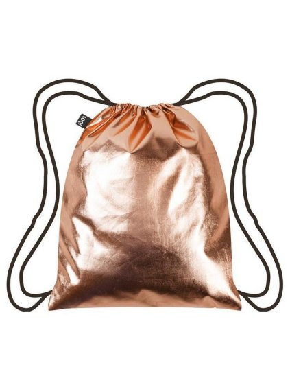 Vrecko na chrbát LOQI METALLIC Rose Gold/Pink