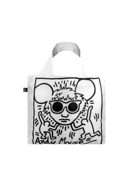 Skladacia nákupná taška LOQI KEITH HARING Andy Mouse
