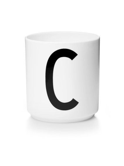 Porcelánový hrnček C DESIGN LETTERS - biely