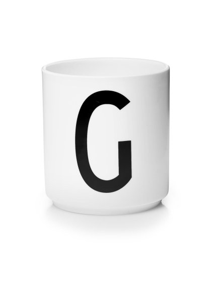 Porcelánový hrnček G DESIGN LETTERS - biely