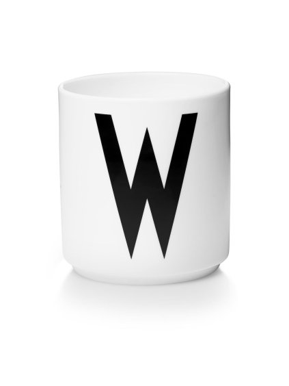 Porcelánový hrnček W DESIGN LETTERS - biely